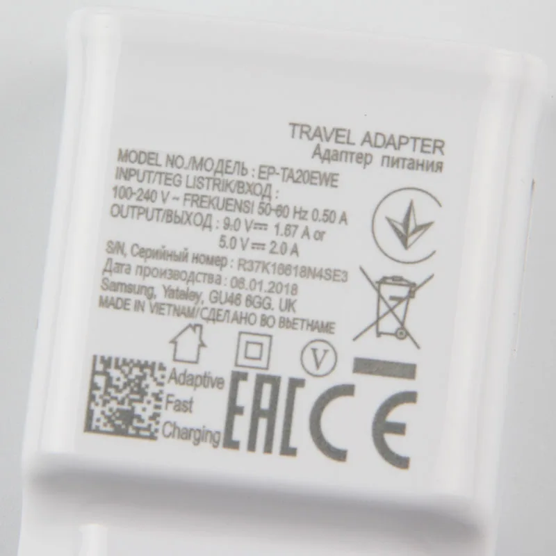 Оригинальный стенового путешествия Зарядное устройство для Samsung Galaxy S6 Edge G9250 A8000