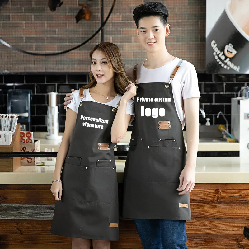 

General style anti-fouling cooking apron bib hotel restaurant nail home furnishings can be customized logo personality signature