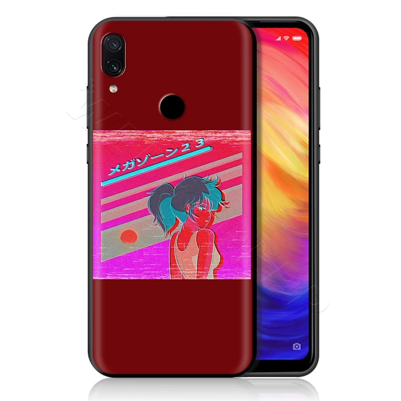 Грустно аниме эстетика vaporwave чехол для Xiaomi Redmi 4A 4X5 5A 6 6A 7 7A S2 Примечание Go K20 Pro Plus премьер-8 T - Цвет: 4
