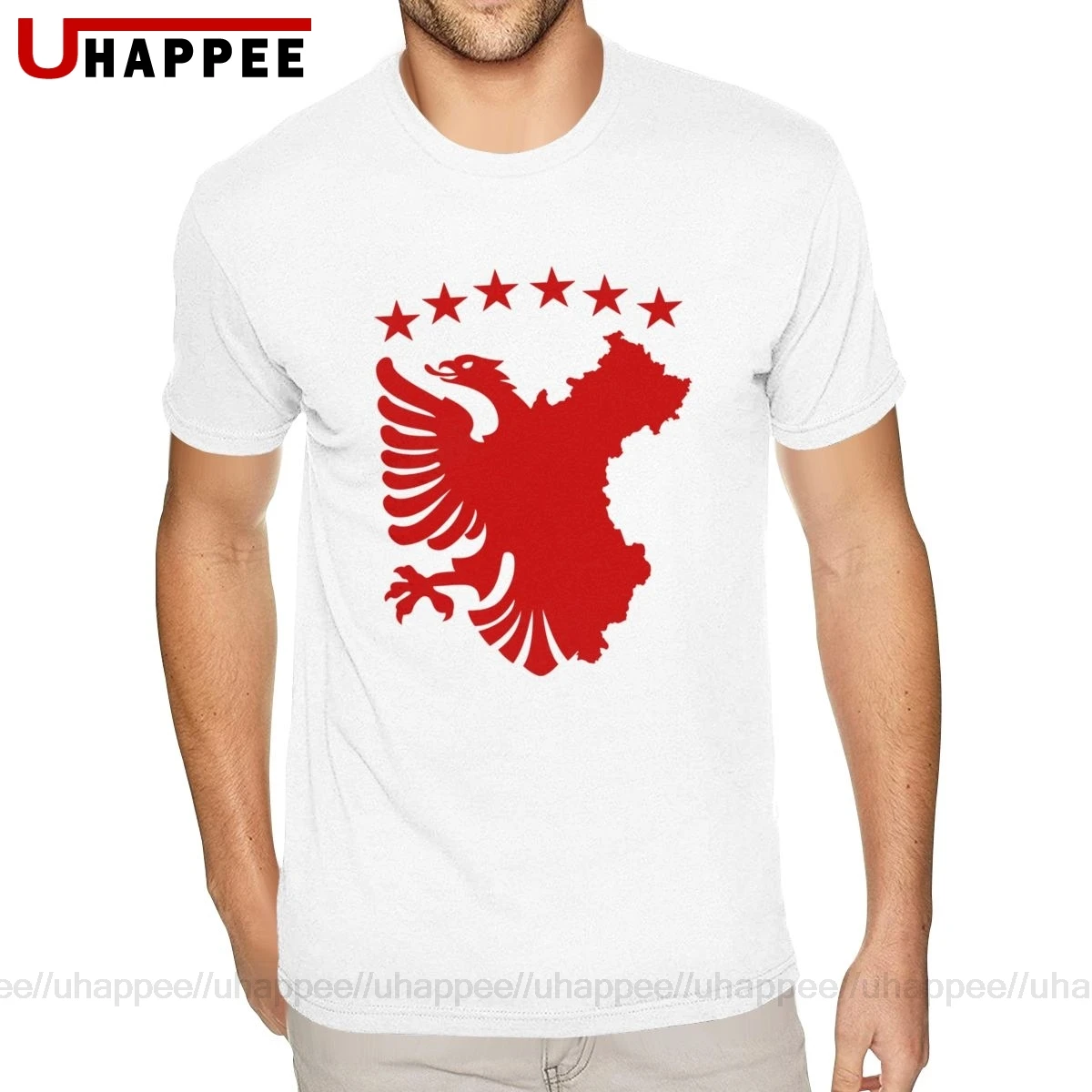 Мужская рубашка из хлопка с короткими рукавами и круглым вырезом под заказ