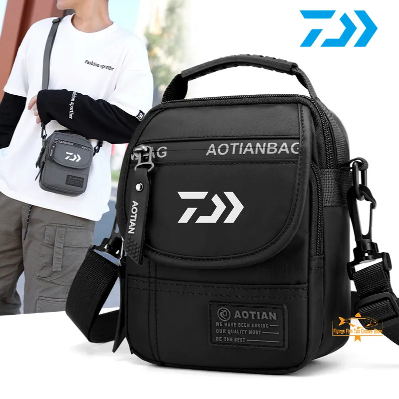 

2021 Daiwa Men's Cycling Hiking Shoulder Bag Messenger Bag Outdoor Fishing Men's Large Capacity Backpack Zipper Fishing Bag