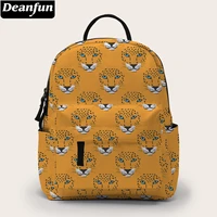 deanfun leopard printing mini backpack fashion girls school backpacks yellow backpack bmnsb 28