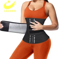 lazawg neoprene sauna waist trainer corset sweat belt women weight loss compression trimmer workout fitness fajas shapewear