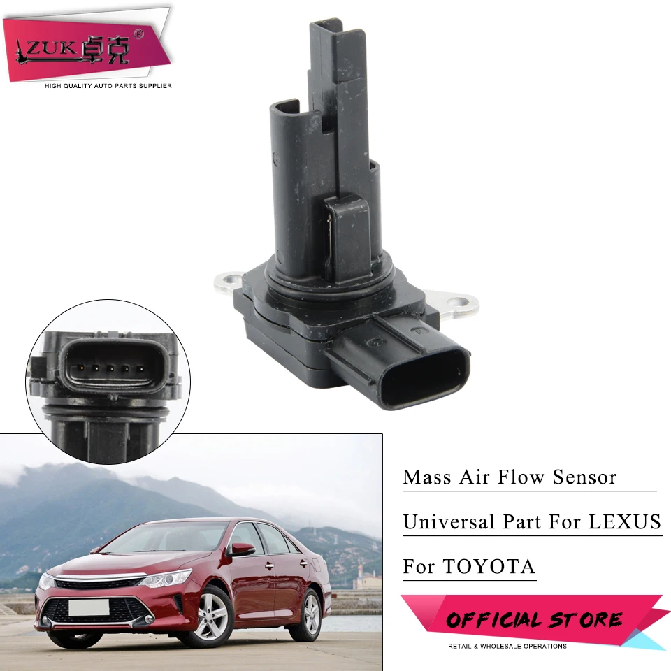 ZUK MAF Массовый датчик расхода воздуха 22204 28010 2220428010 для Toyota COROLLA PRIUS CAMRY LAND CRUISER PRADO Scion
