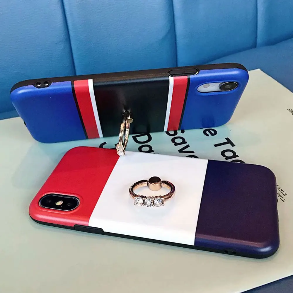 KISSCASE роскошный Кронштейн кольцо чехол для iPhone 6 7 8 11 XS MAX XR S Plus X мягкий силиконовый