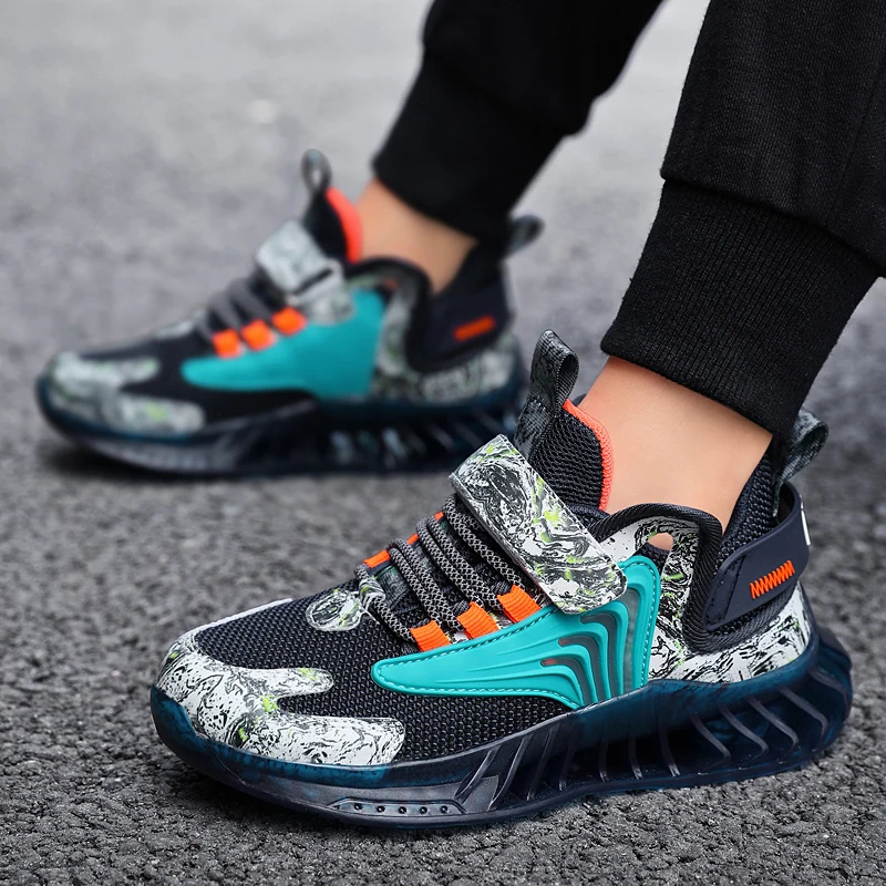 

Детские сетчатые кроссовки Shioes, легкие повседневные дышащие кроссовки для мальчиков, Нескользящие, модель 2021 года