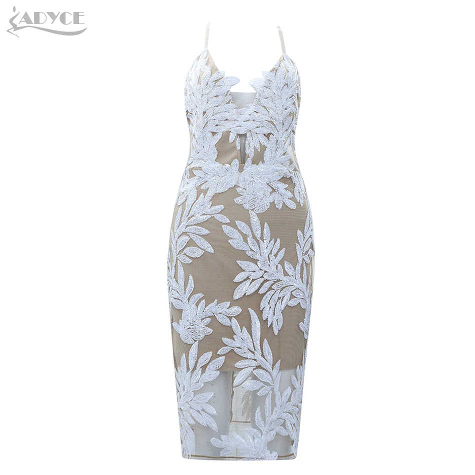 Adyce новинка летнее кружевное Бандажное платье женское Vestidos сексуальное черное