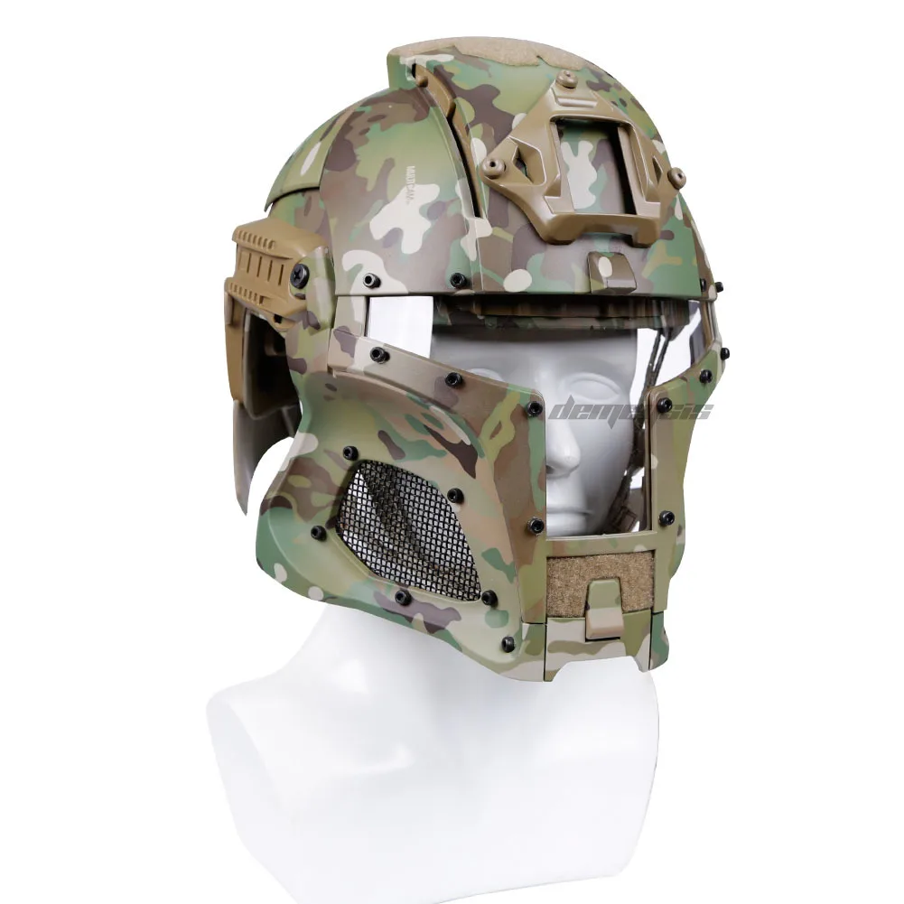 

Outdoor Airsoft Helmet Full Face Military Paintball Helmet Tactical Combat Mask Helmet Shooting Head Protector Helmets Equipment