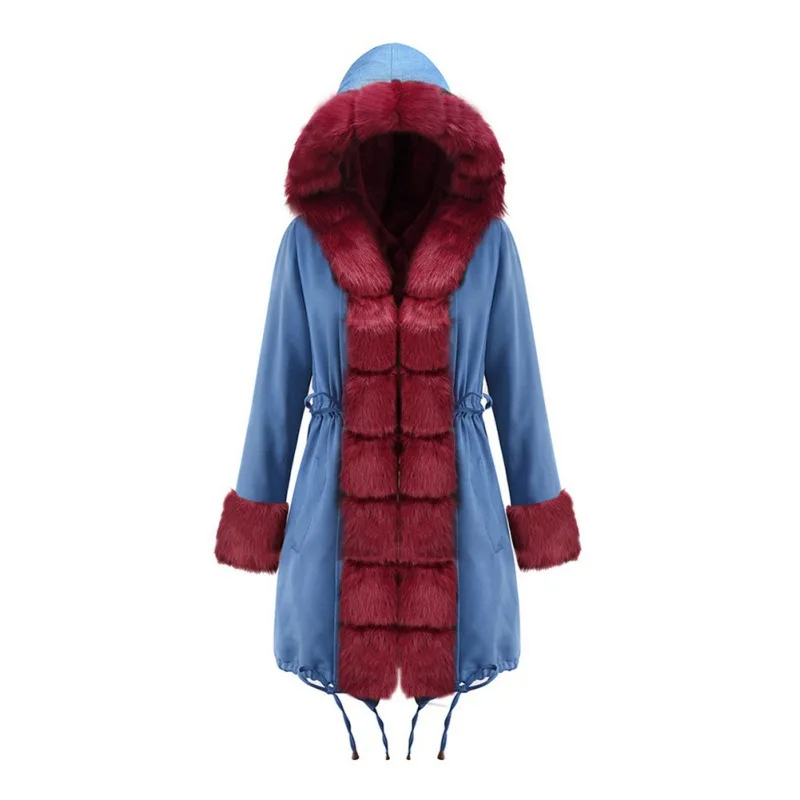 

Fur Lining Coat for Women-----Womens Fur Lining Winter Warm Thick Long Casual Jacket Outdoor Parka Overcoat Coat Hooded S-XXL