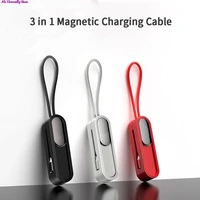 3 in 1 magnetic charging cable universal fast charging phone cord usb type c