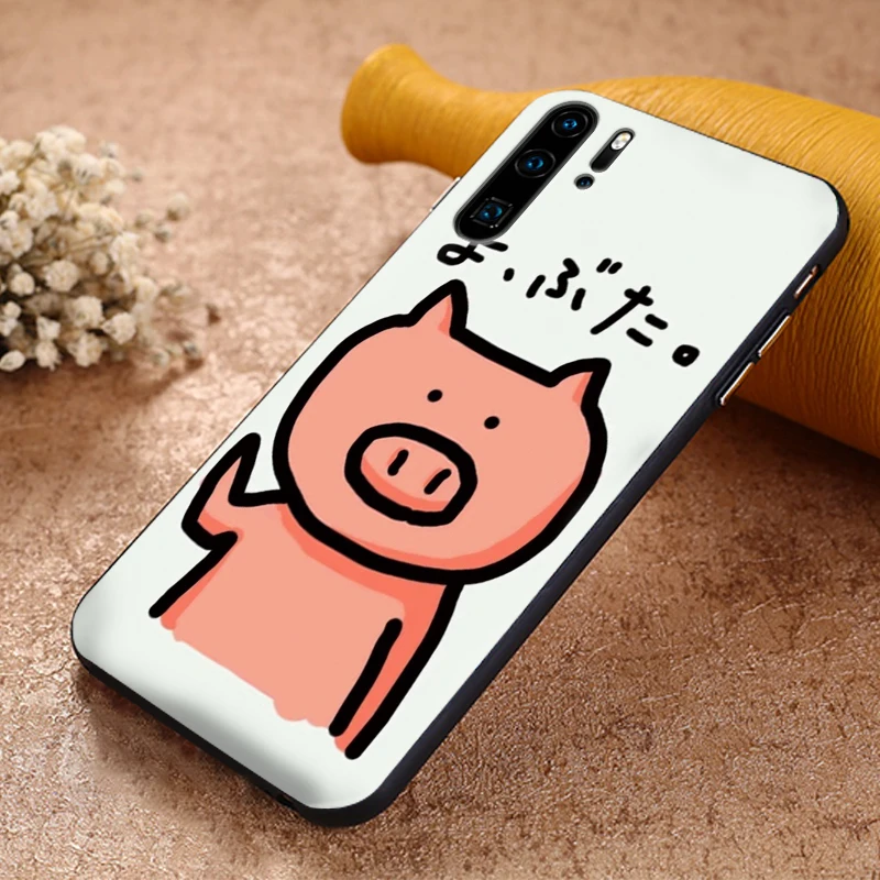 Милый мультфильм Свинья мягкий силиконовый телефон чехол для huawei P10 P20 2019 P8 P9 Mini P30