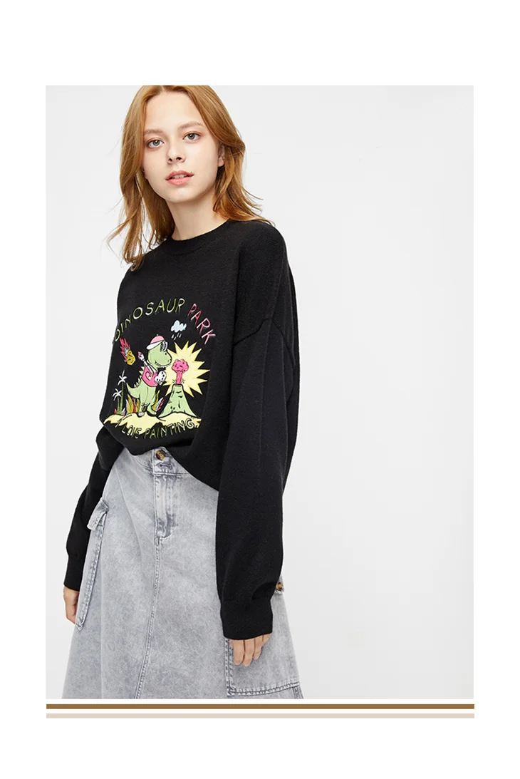 Только осень зима женские милые динозавры вязать | 119324575