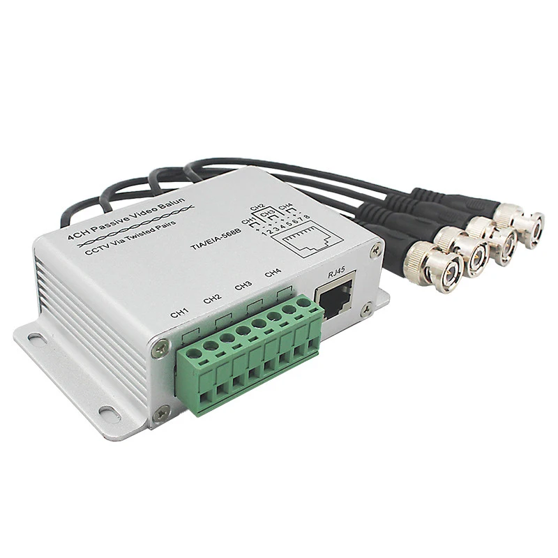 Пассивный передатчик ESCAM CCTV 4 канала BNC штекер UTP Rj45 Cat5 передача видео Balun для
