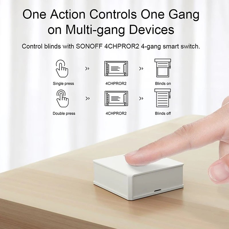 Умный кнопочный переключатель SONOFF SNZB-01 Zigbee уведомление о низком заряде батареи в