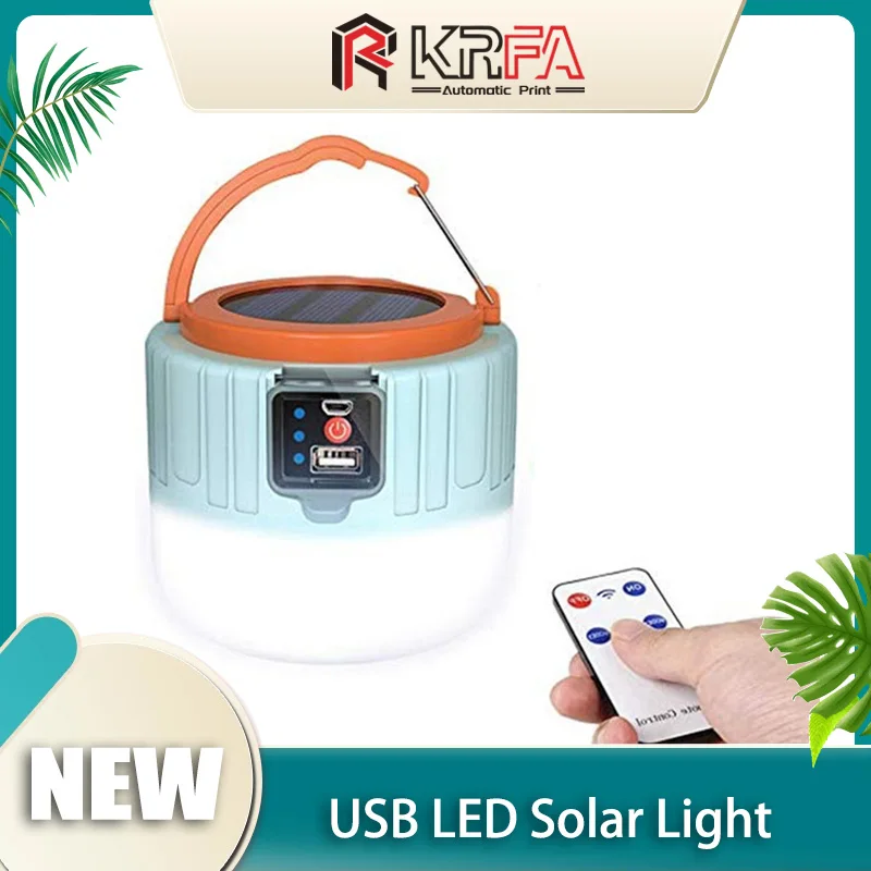 

2021 New 300W Solar LED Light Outdoor Waterproof Camping Portable Lantern Flashlight Tent-Lamp USB-Charging Night Light