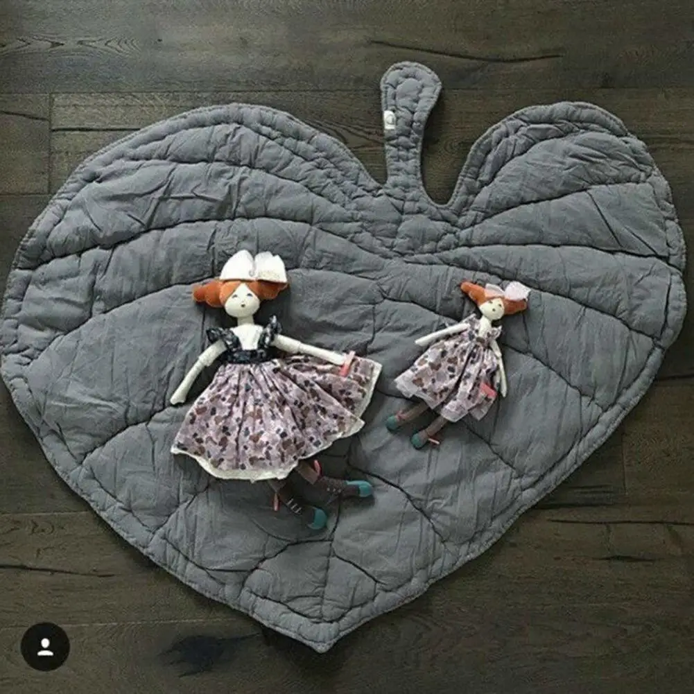 

110 см мягкий детский коврик для ползания складной в форме листа для малыша мягкий хлопковый коврик для ползания коврик украшение комнаты