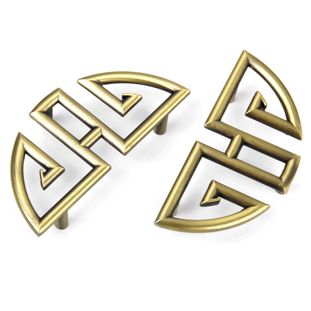 

1 пара бронзовых латунных дверных ручек шкафа выдвижные ручки ящика, в китайском традиционном ретро стиле, для домашнего декора