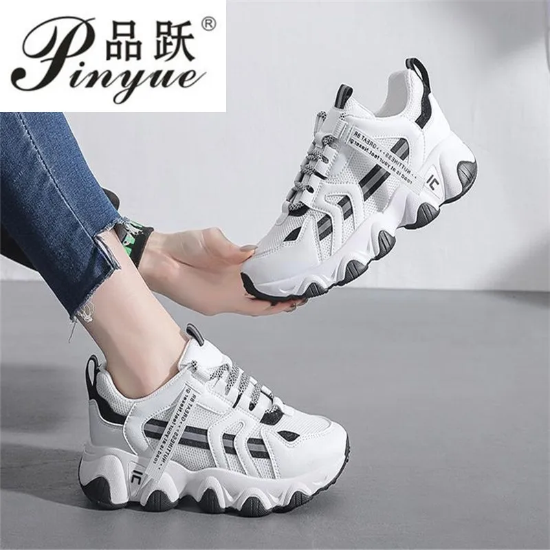 

2021 New Sneakers Woman Casual Platform Shoes Fashion Breathable Mesh Light Sport Ladies Trainers Chunky Sneakers Woman Basket