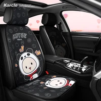 karcle car seat cover cartoon pattern front rear back seat cover cushion protector four season car interior accessories