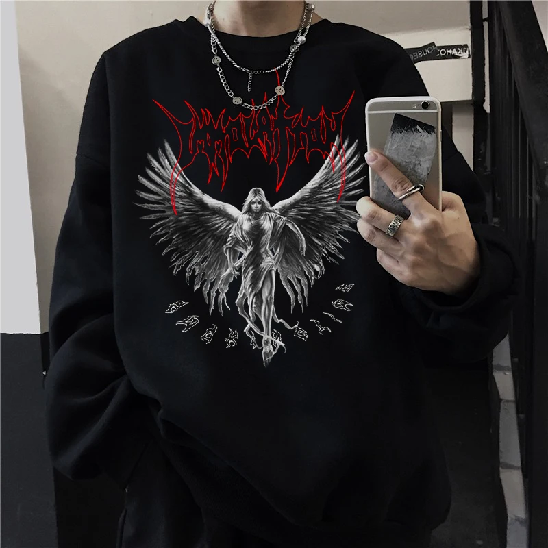 Женская бархатная толстовка с капюшоном винтажная Толстовка Оверсайз в