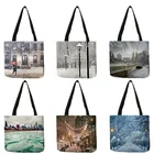 Женская сумка-тоут с капюшоном, с принтом