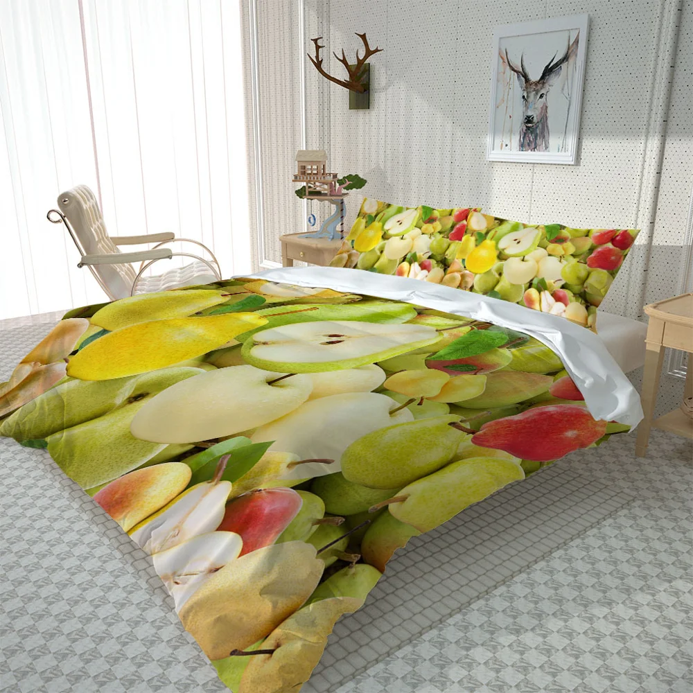New yellow fruit bedding set 3d sets bed sheet duvet cover pillow case Home textiles | Дом и сад