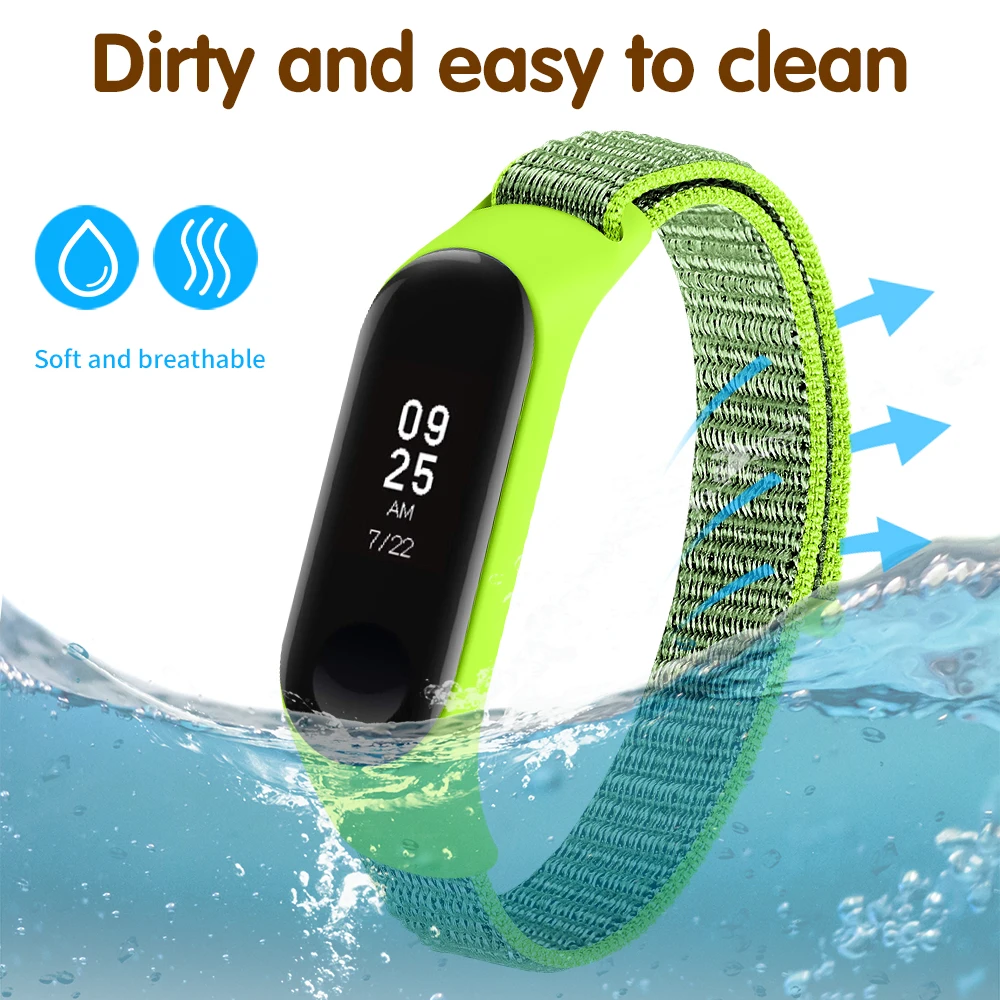Нейлоновый ремешок OULUCCI для xiaomi mi band 4 спортивный дышащий аксессуары сменный