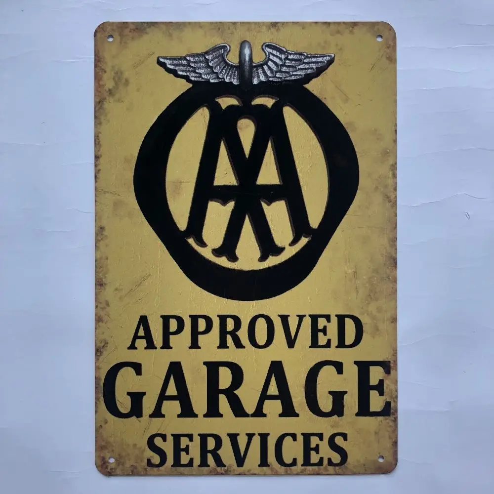 Гаражный сервис винтажные металлические ретро наклейки АЗС оловянные знаки