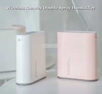 1l large capacity air humidifier dual spray 2000mah battery rechargeable wireless ultrasonic aroma diffuser color light fogger