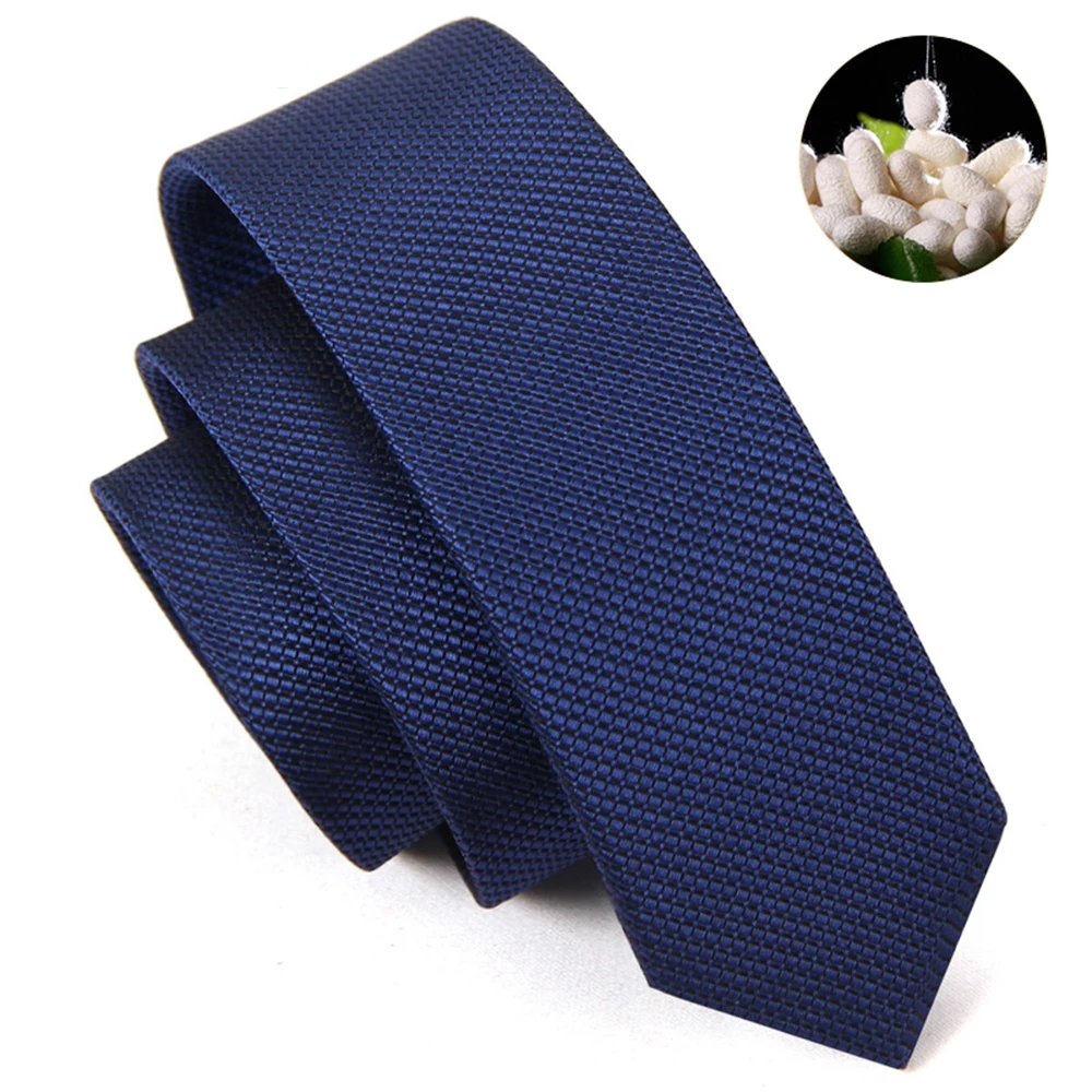 

Мужской галстук превосходного качества 100% шелковые галстуки для мужчин 6 см тонкий синий черный деловой Свадебный галстук в подарочной кор...