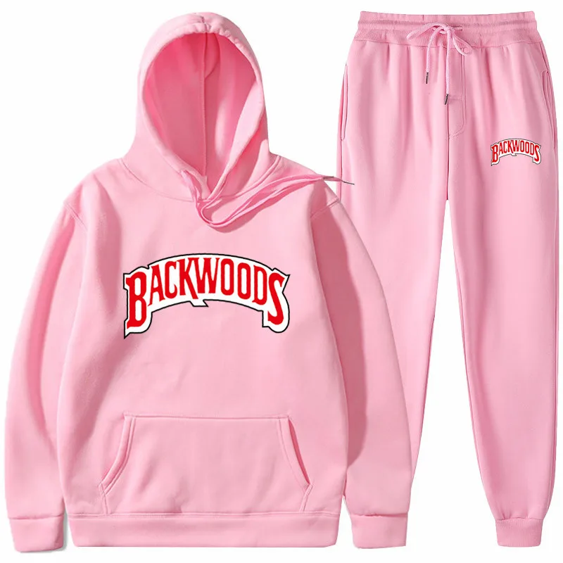 

Casual Brand Backwoods Women/Men Set Hoodie Top+Pant Thick Warm Tracksuit Sportswear Hooded Track Suits Sweatsuit