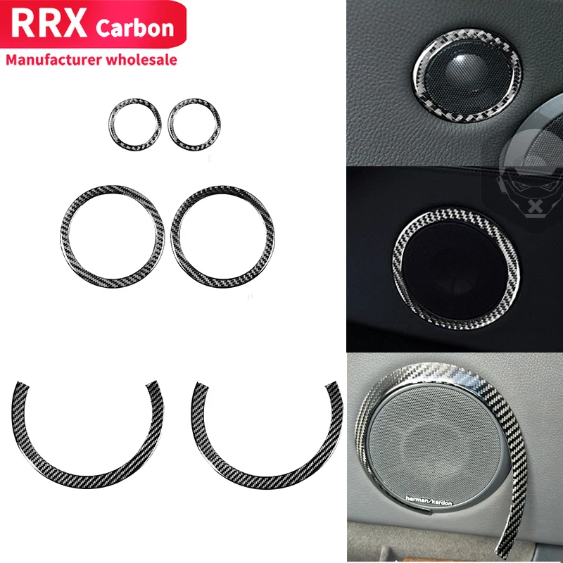 RRX карбоновая рамка для дверных колонок, кольцевая крышка, отделочные наклейки для BMW 6 серии M6 E63 E64 2004 2005 2006 2007 2008 2009 2010