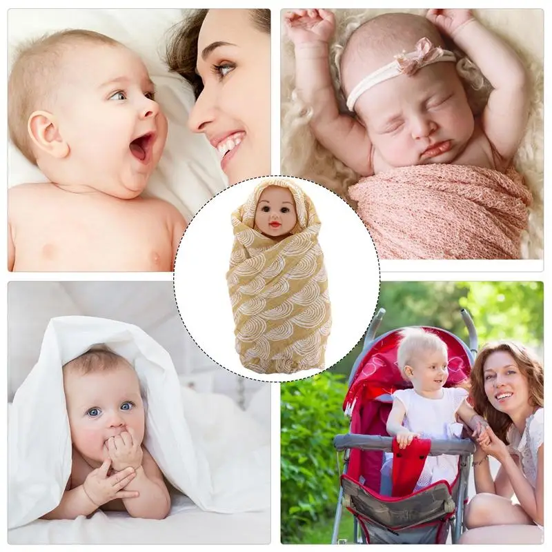 

Baby Swaddle Blanket Cotton Muslin Swaddle Blanket Breathable Bath Towel