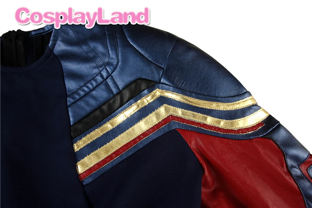 Мстители 4 эндигра Марвел Капитан костюмы косплей костюмы на Хэллоуин Carol Danvers реквизит косплей костюм Необычный кожаный комбинезон