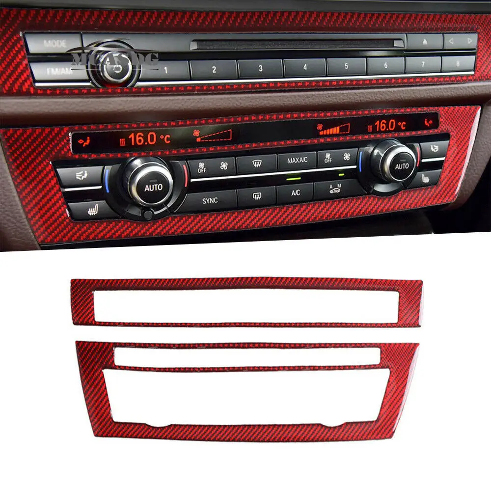 

Carbon Fiber Console Panel Frame Sticker Ft for BMW 5 Series F10 2011-17