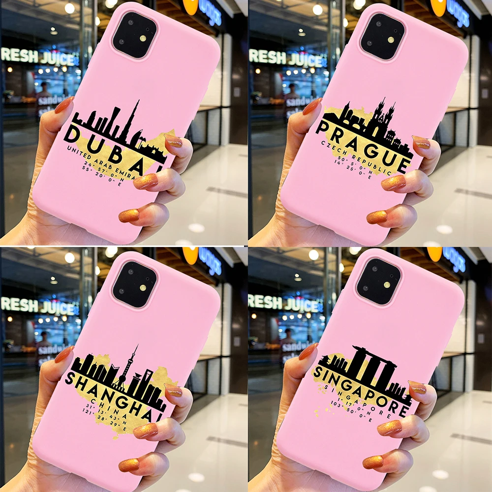 

2021Travel New York Paris Tokyo London World Phone Case for IPhone 6 6S 7 8 X XS XR 11 Pro Max SE 2020 Coque Cover Funda Etui