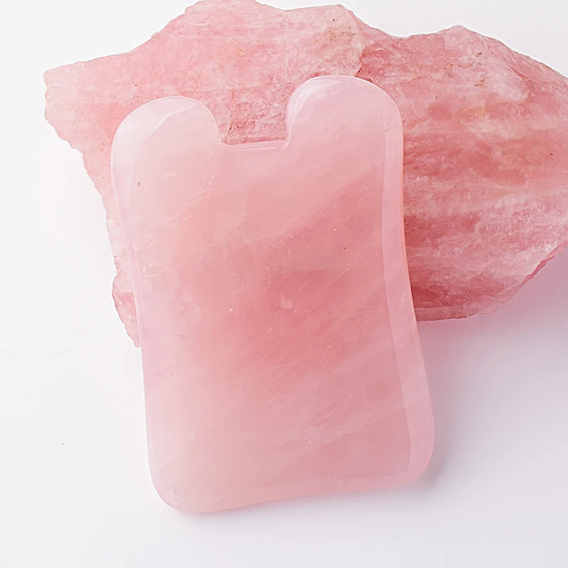 Инструмент Для Массажа Гуаша из натурального розового кварца уход за лицом для