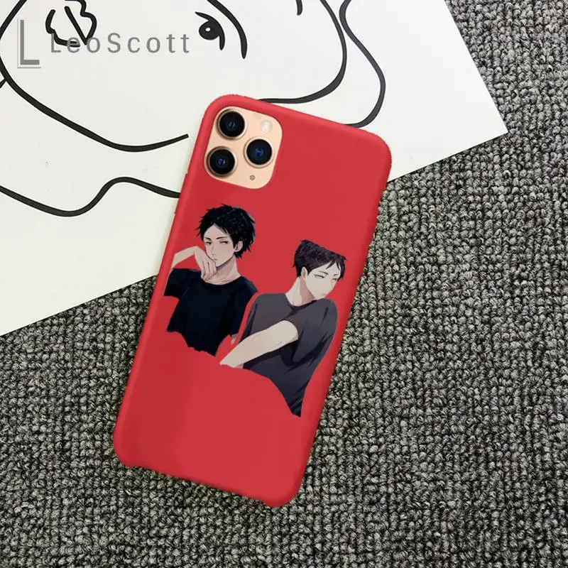 

Haikyuu Hinata Anime Phone Case Candy Color for iPhone 11 12 mini pro XS MAX 8 7 6 6S Plus X 5S SE 2020 XR