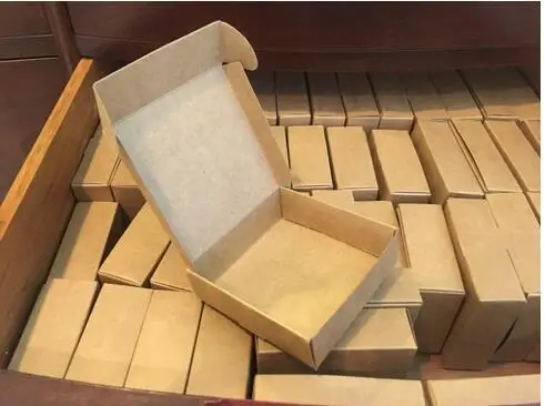 Caja de embalaje de papel Kraft marrón Natural, Cajas de cartón, embalaje...