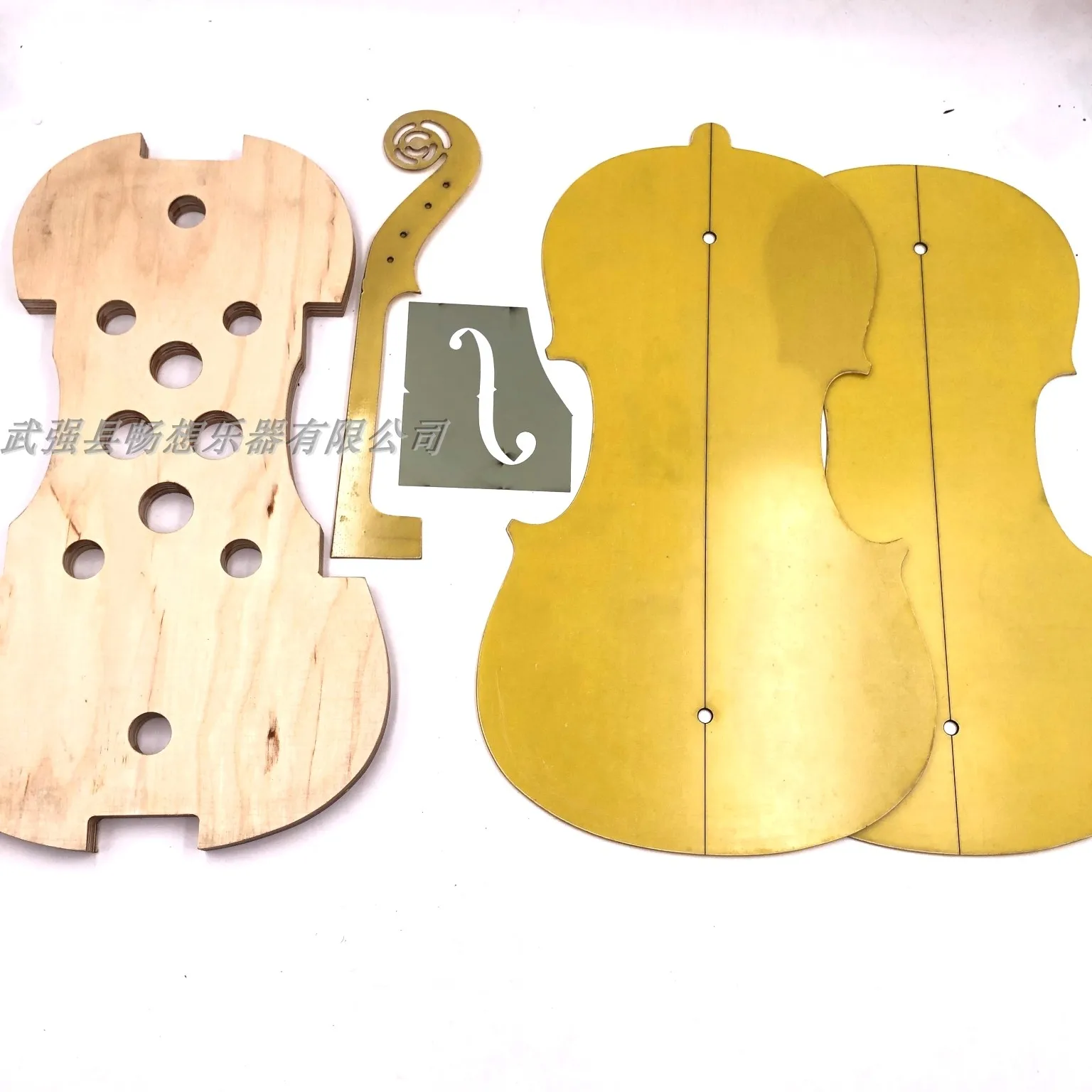 Enlarge Strad Style 4/4 violin(neck / F hole) templet /Mold templet/inside/outside Mold