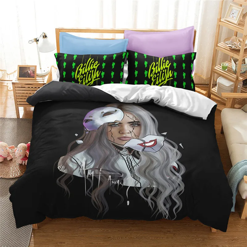 

Popular Billie Pattern Duvet Cover with Pillowcase Printed Bedding Set Single Double Twin Full Queen King Size for Bedroom Decor