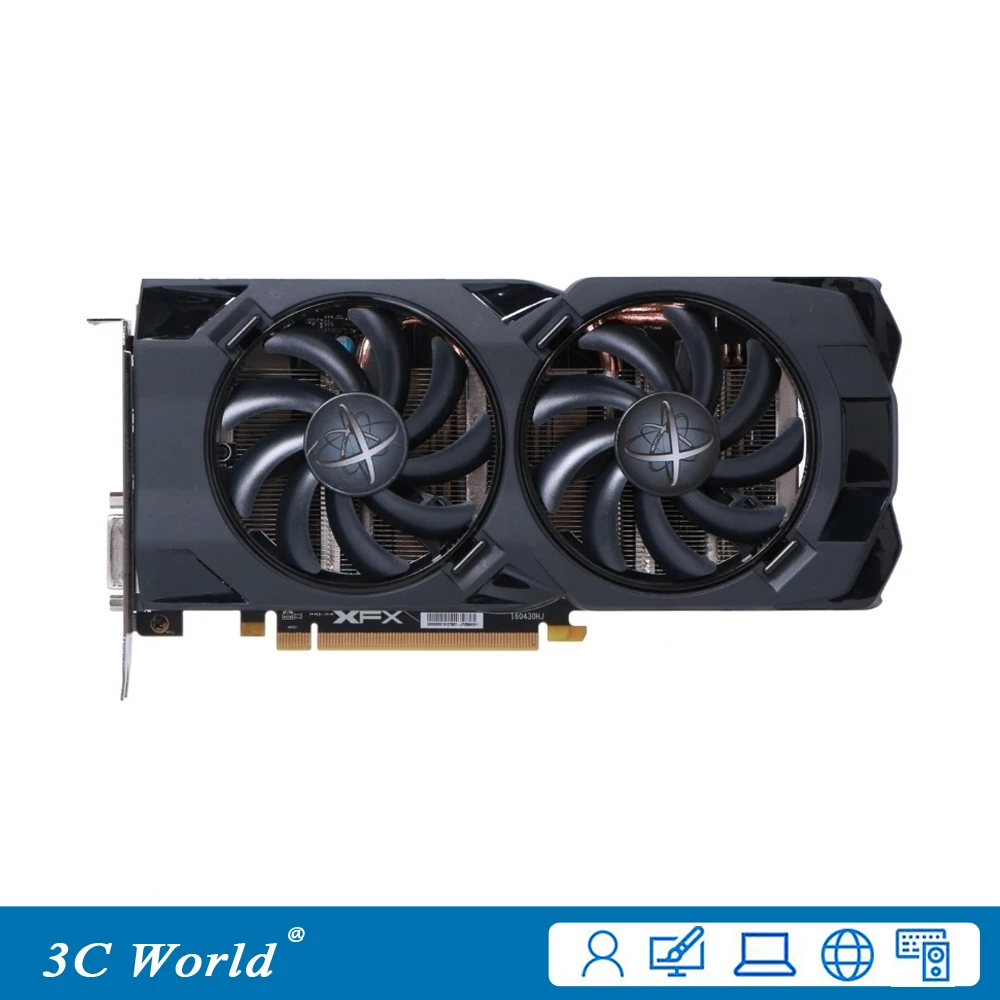Видеокарты XFX RX480 8 ГБ GDDR5 256 бит PCI-E 3 0 HDMI DisplayPort графические карты для настольных и