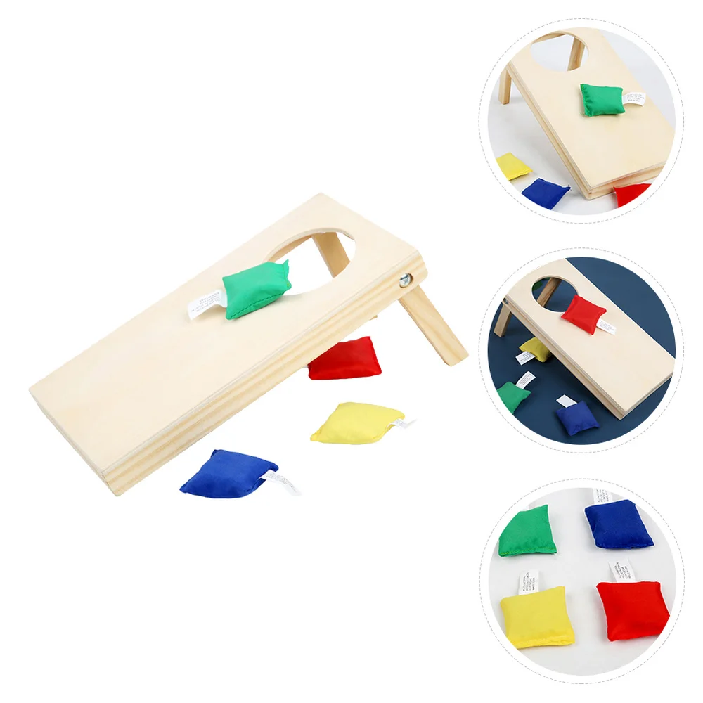 

1 set of Wooden Toss Game Throw Game Sandbag Game Parent-Child Interaction