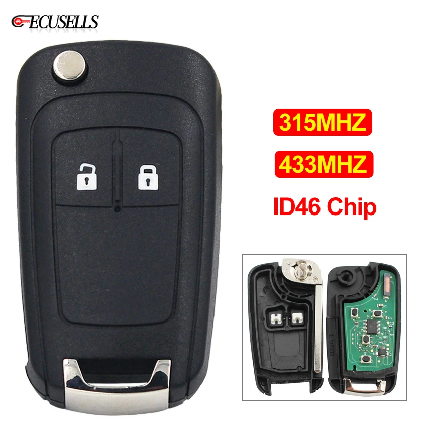 Складной чехол-книжка 2/3/4/5 Кнопка умный дистанционный ключ для автомобиля с 315