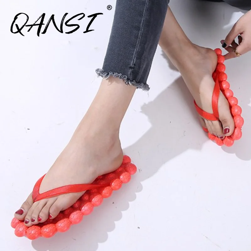 

Fashion Flat Flip Flops Massage Slippers Women Summer Indoor Bathing Slipper Casual Comfortable Non-slip Wear-resistant Sandals