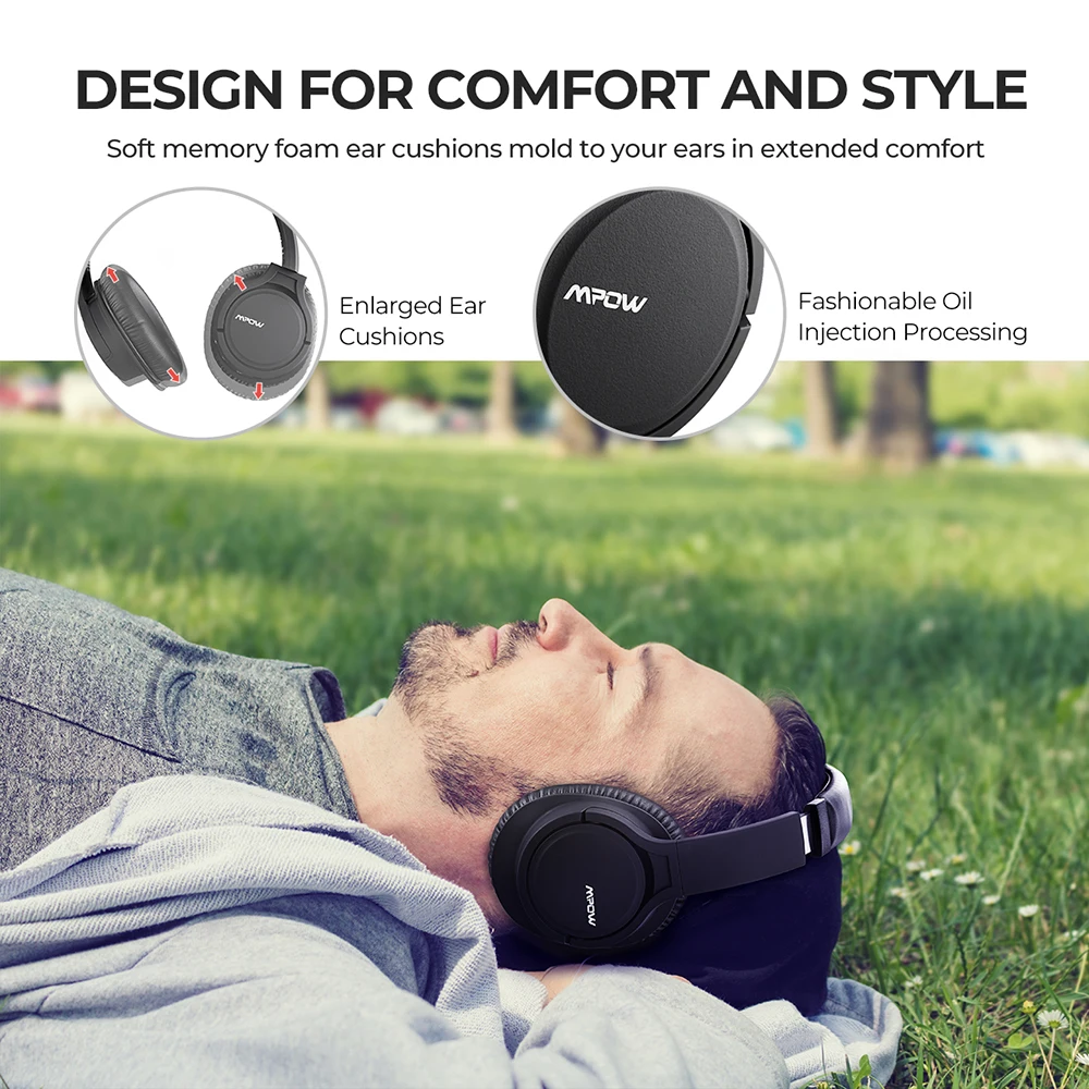 Mpow H7 Pro Беспроводные Bluetooth 5 0 Наушники Hi Fi стерео звук поддержка быстрой зарядки 20H