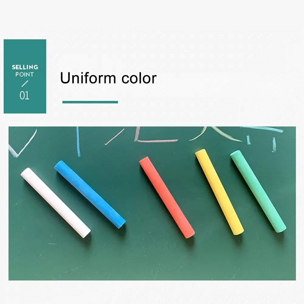 Беспыльной белый мел однотонные 20 Цвет мелки для рисования доска маркер детские