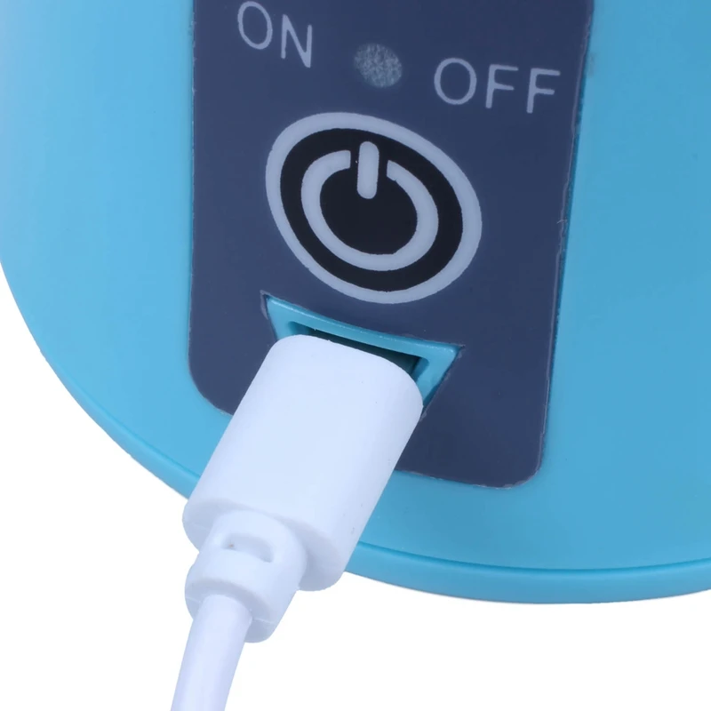USB соковыжималка, мобильный Миксер для сока, бытовой миксер для фруктов-шесть лезвий, 400 мл машина для смешивания фруктов с USB зарядным кабелем