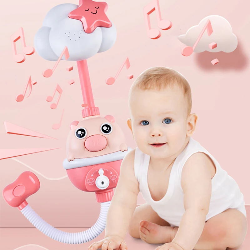

Baby Funny Water Game Bath Toy Bathing Tub Cartoon Pig Shower Faucet Spray Water Swimming Bathroom Bath Toys For Children