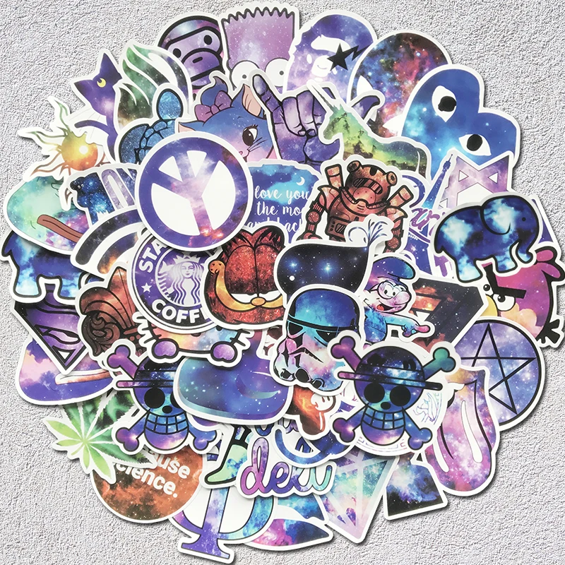 50 шт./упаковка наклейки для скейтборда ноутбука гитары холодильника|Наклейки